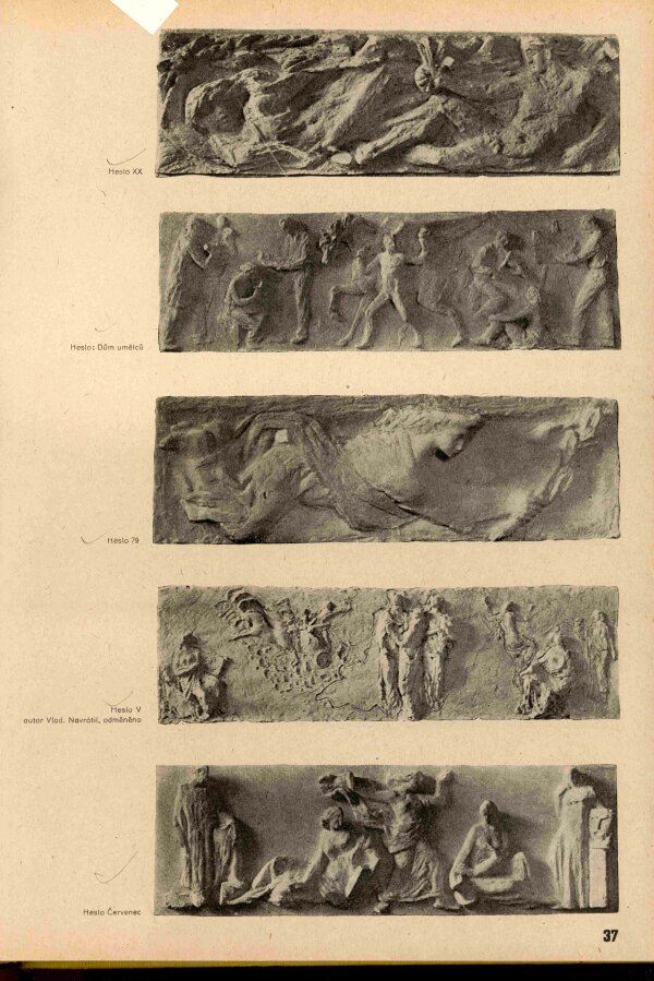 Z časopisu: Blok, časopis pro umění, ročník II, Brno 1947–48, Blok Informace o kulturní práci, s. 37